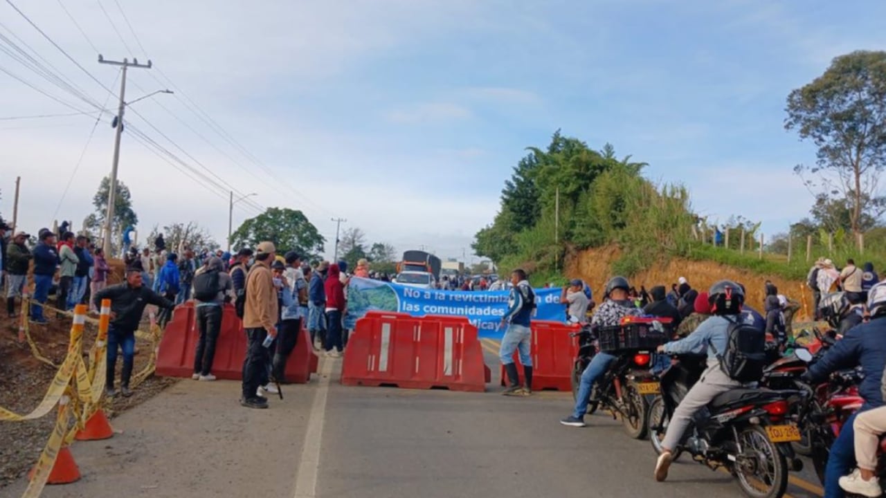 Bloqueo en la vía Panamericana.