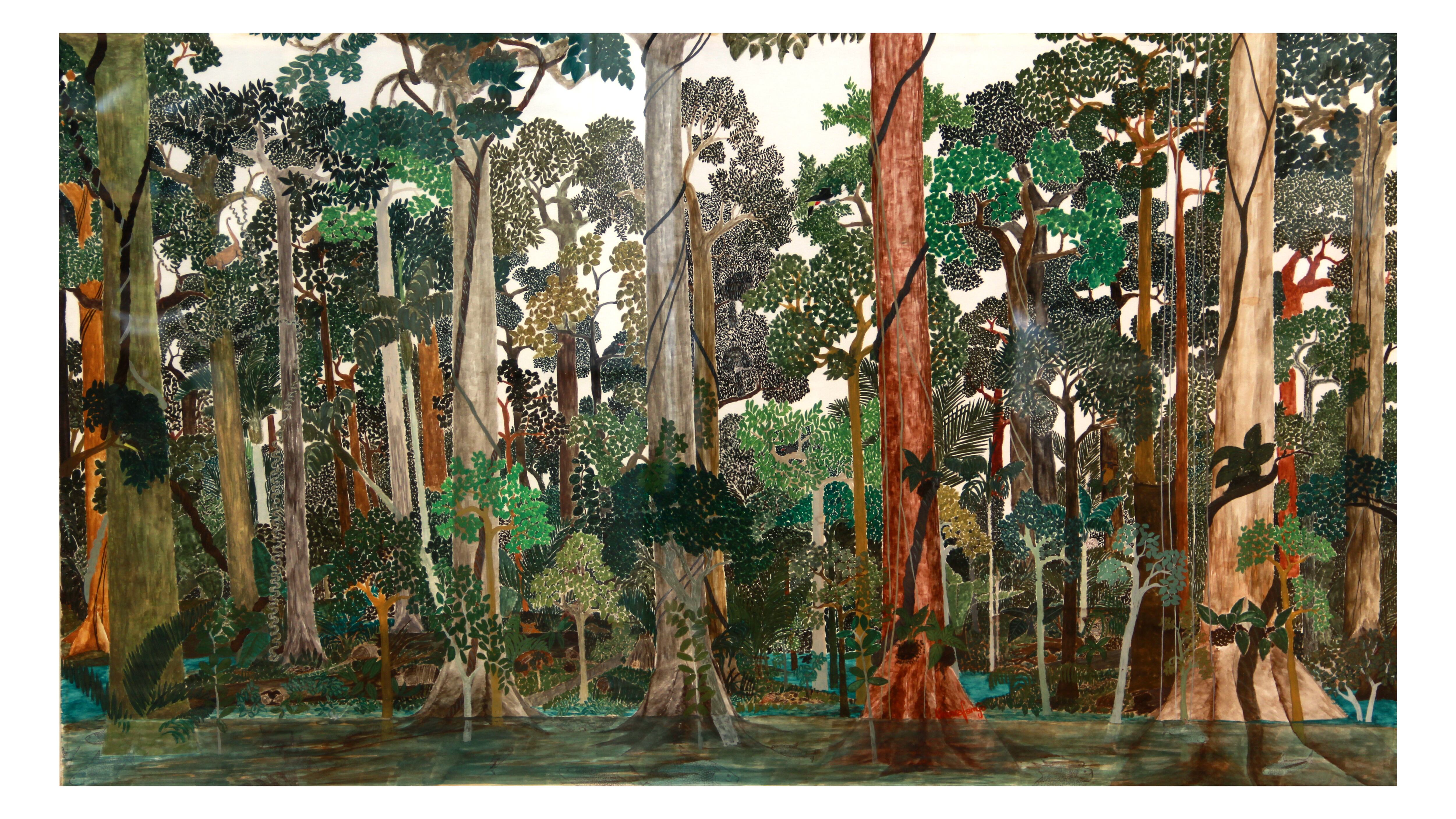 Fabian Moreno. Serie Arbolarium. Cortesía Editorial Colegio José Max León.