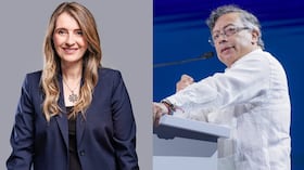 Paloma Valencia y Gustavo Petro.