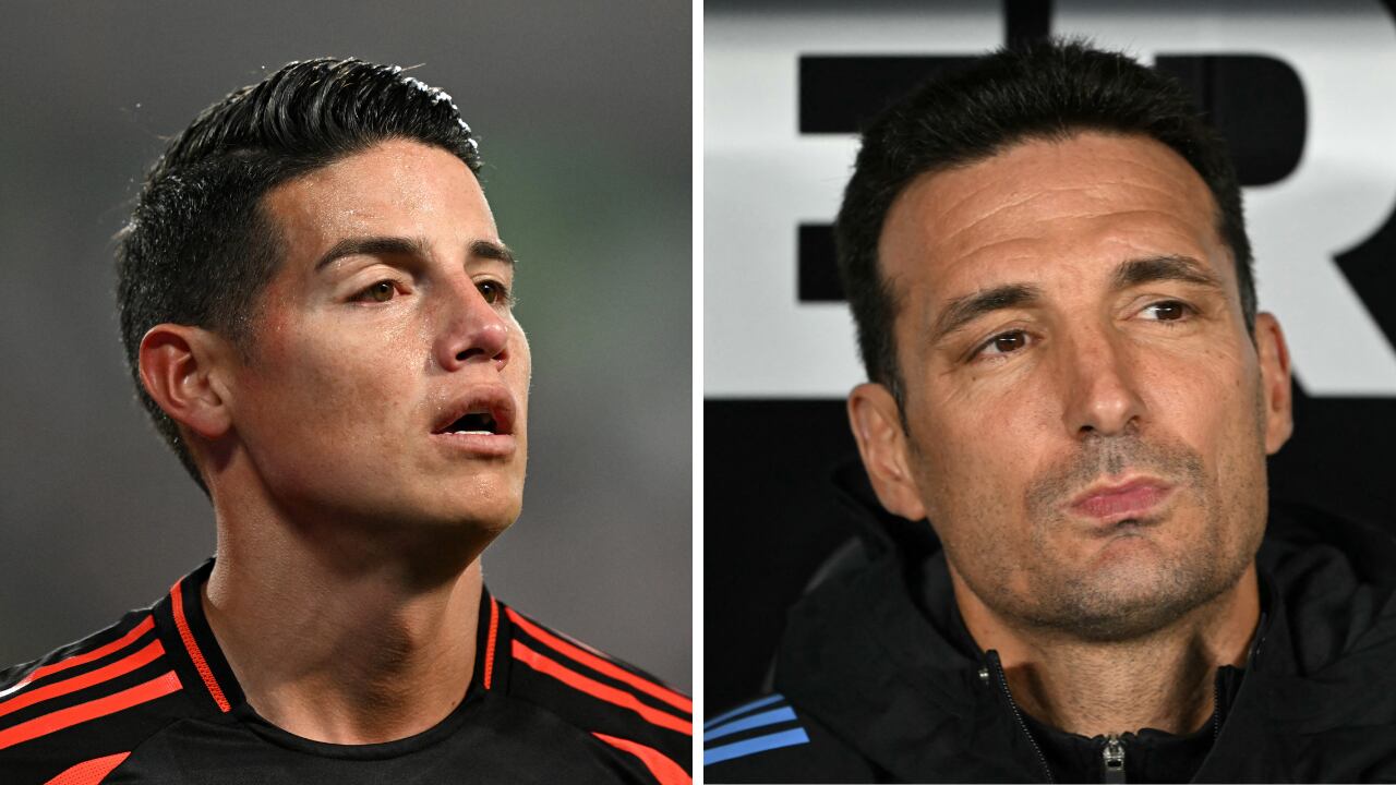 James Rodríguez y Lionel Scaloni, referentes de sus selecciones en las Eliminatorias al Mundial 2026