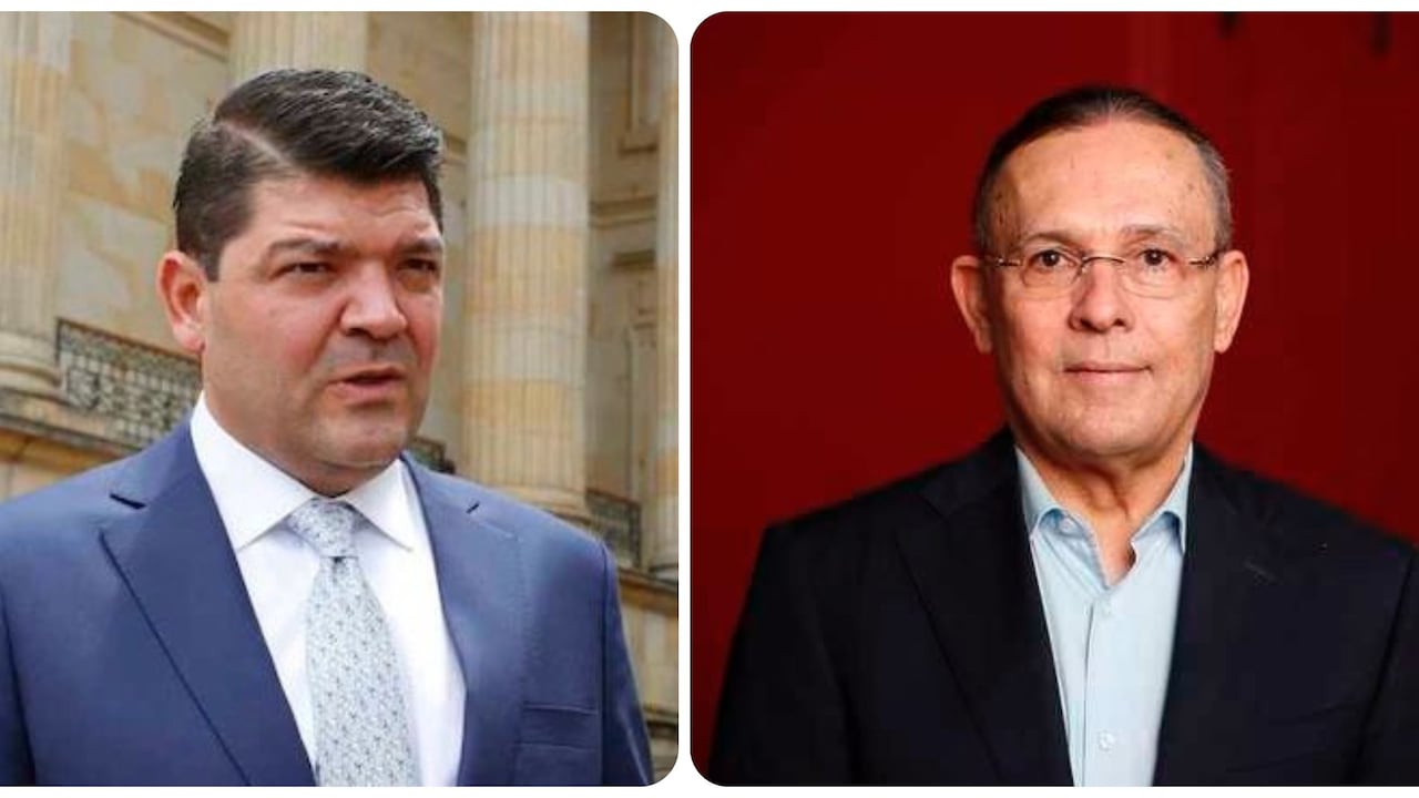 El expresidente del Congreso Juan Diego Gómez y el presidente del conservatismo, Efraín Cepeda.