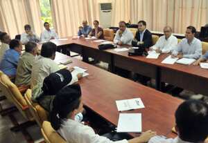 Mesa de negociación entre el Gobierno y las FARC en La Habana, Cuba.