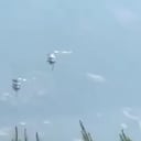 Segundos antes del choque entre los dos helicópteros en Grecia.