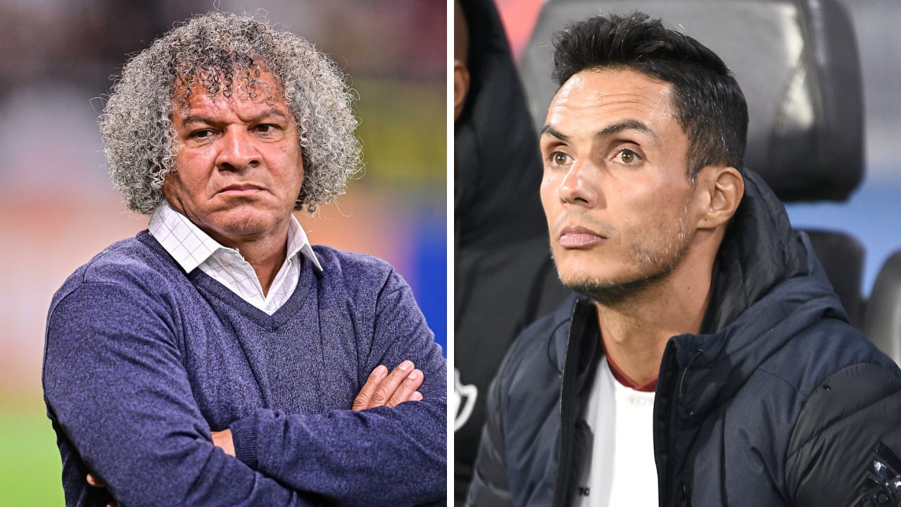 Hay cruce de declaraciones entre Alberto Gamero (izq.) y Lucas González (der.) luego del superclásico entre Nacional y Millonarios.