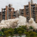 Demolición del edificio Continental Towers de Medellín.
