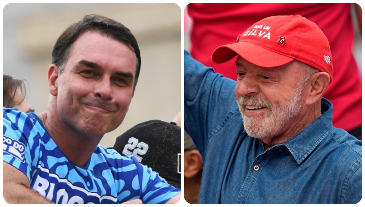 El senador Flávio Bolsonaro y el actual presidente Luiz Inácio Lula da Silva se enfrentan por el poder en Brasil.