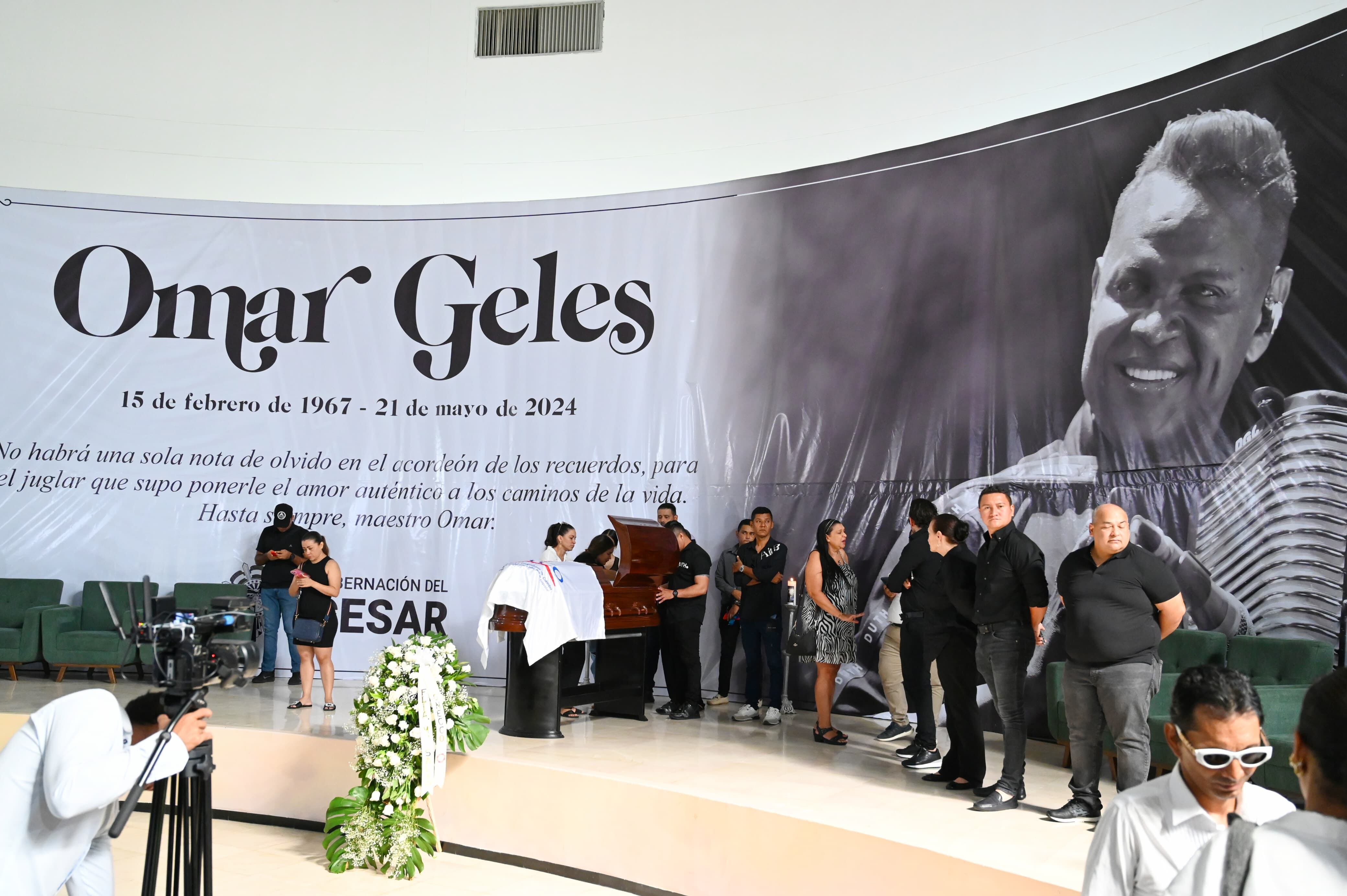 Exequias del cantante vallenato Omar Geles, en Valledupar