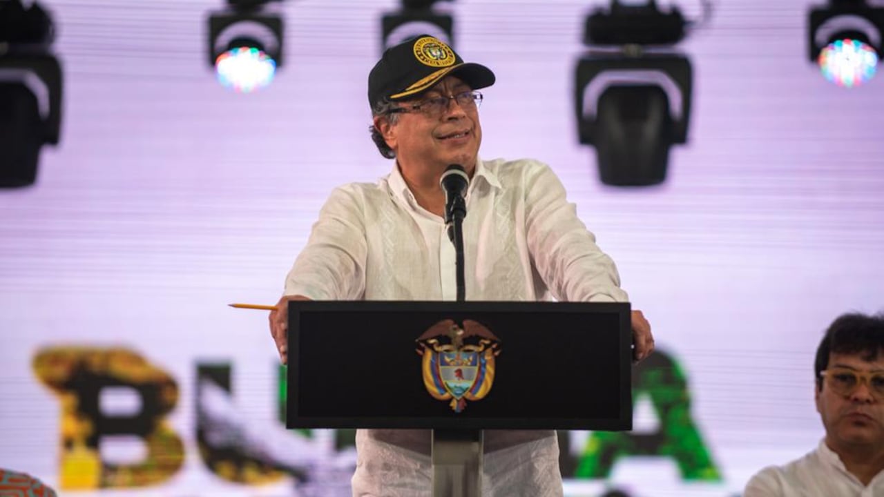 El presidente de la República, Gustavo Petro, en Buenaventura.