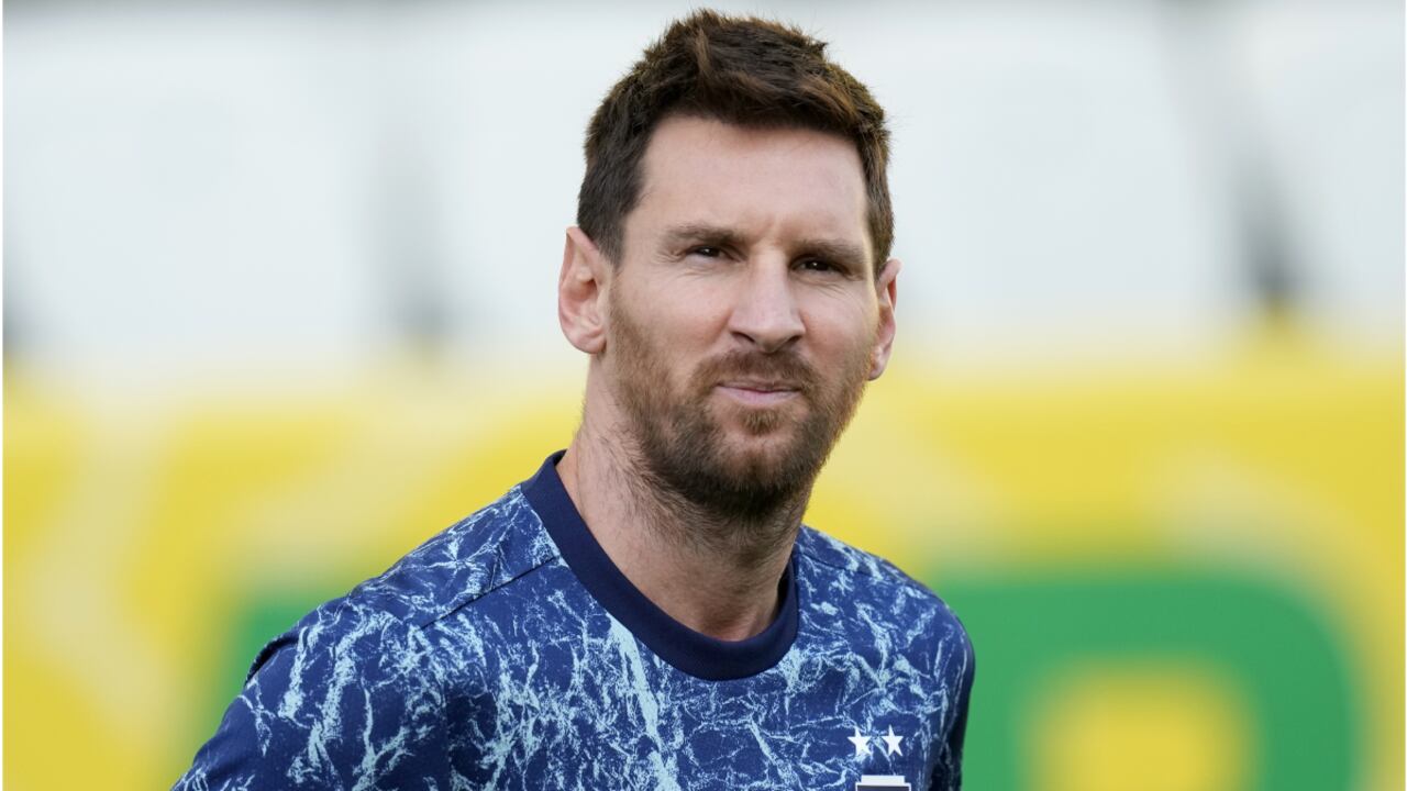 Lionel Messi previo al partido entre Brasil y Argentina.