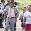 El saco y la corbata del concejal Armando Acuña llamó la atención no sólo de los medios, sino de quienes lo esperaban en el aeropuerto de Florencia, Caquetá.