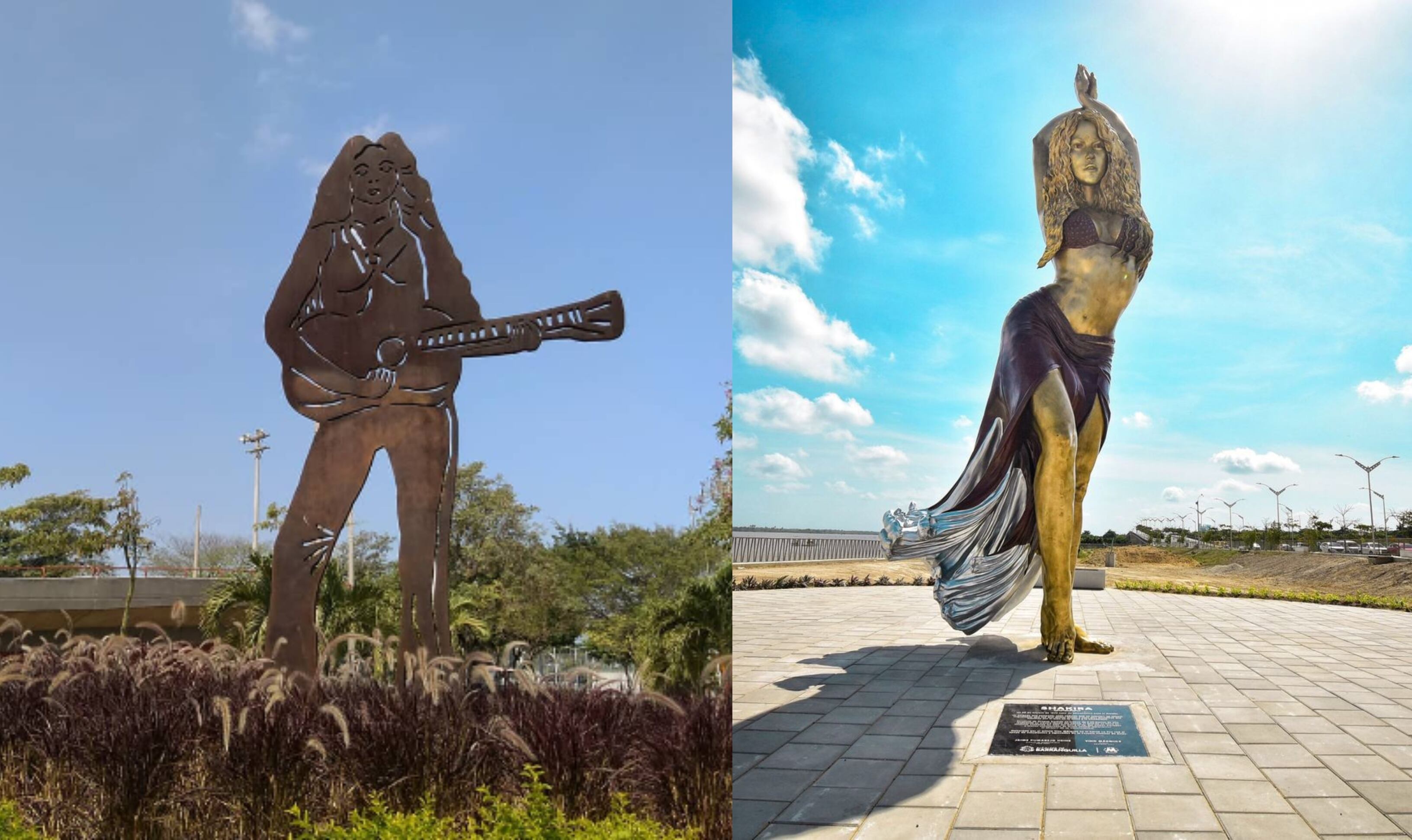 Estatuas de Shakira en Barranquilla.