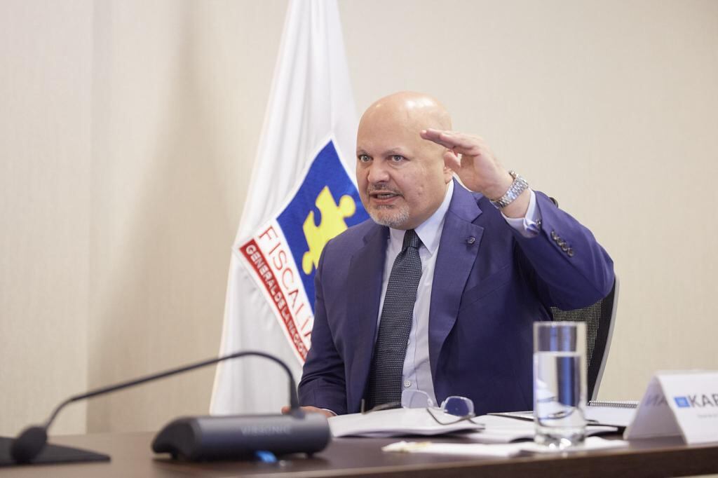 El encuentro entre el fiscal Francisco Barbosa y el fiscal de la Corte Penal Internacional Karim Khan.