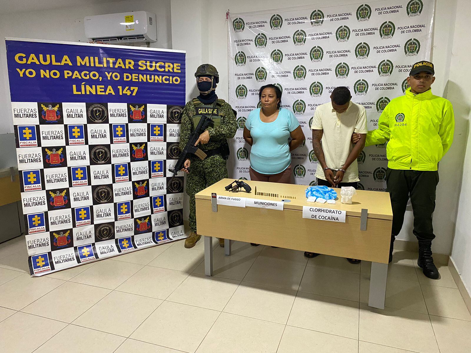 Entre los capturados hubo una mujer