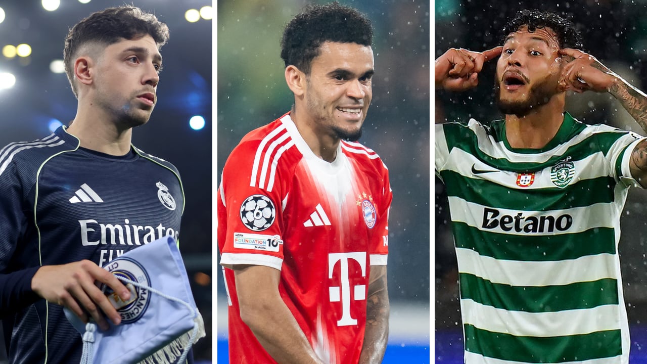 Federico Valverde (Real Madrid), Luis Díaz (Bayern Múnich) y Luis Javier Suárez (Sporting de Lisboa): tres de los ocho clasificados a cuartos de final de Champions