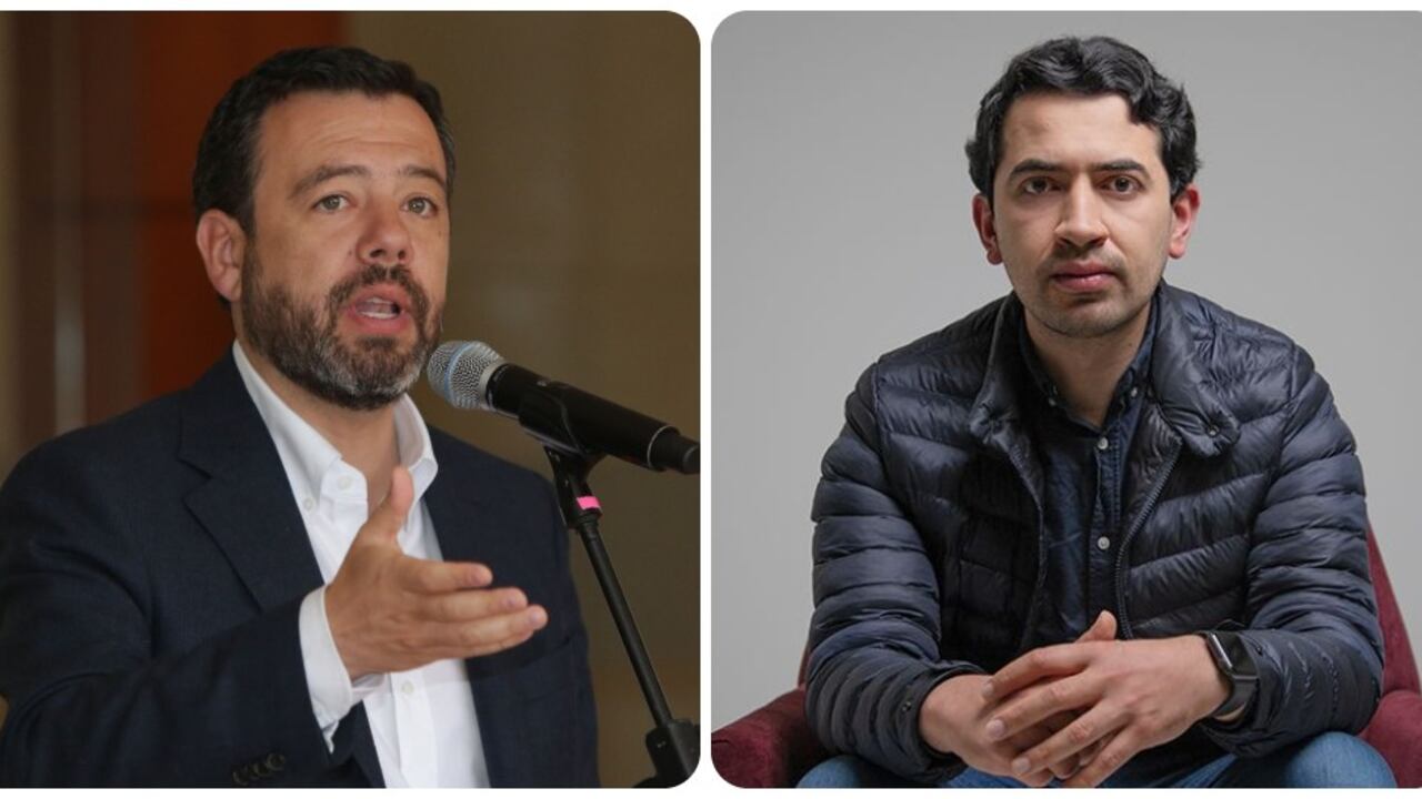 Alcalde Carlos Fernando Galán y el concejal Daniel Briceño