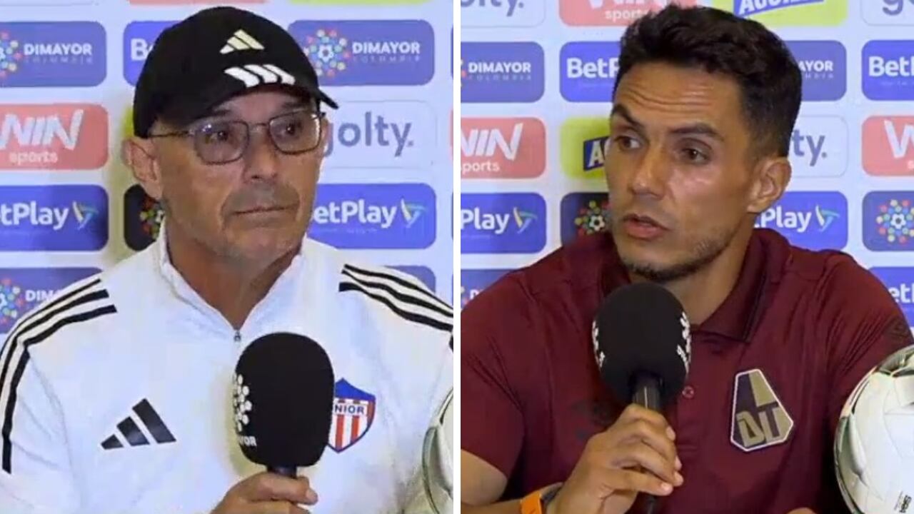 Alfredo Arias y Lucas González hablaron previo a la final de vuelta, en la Liga BetPlay 2025-ll, entre Junior y Tolima.