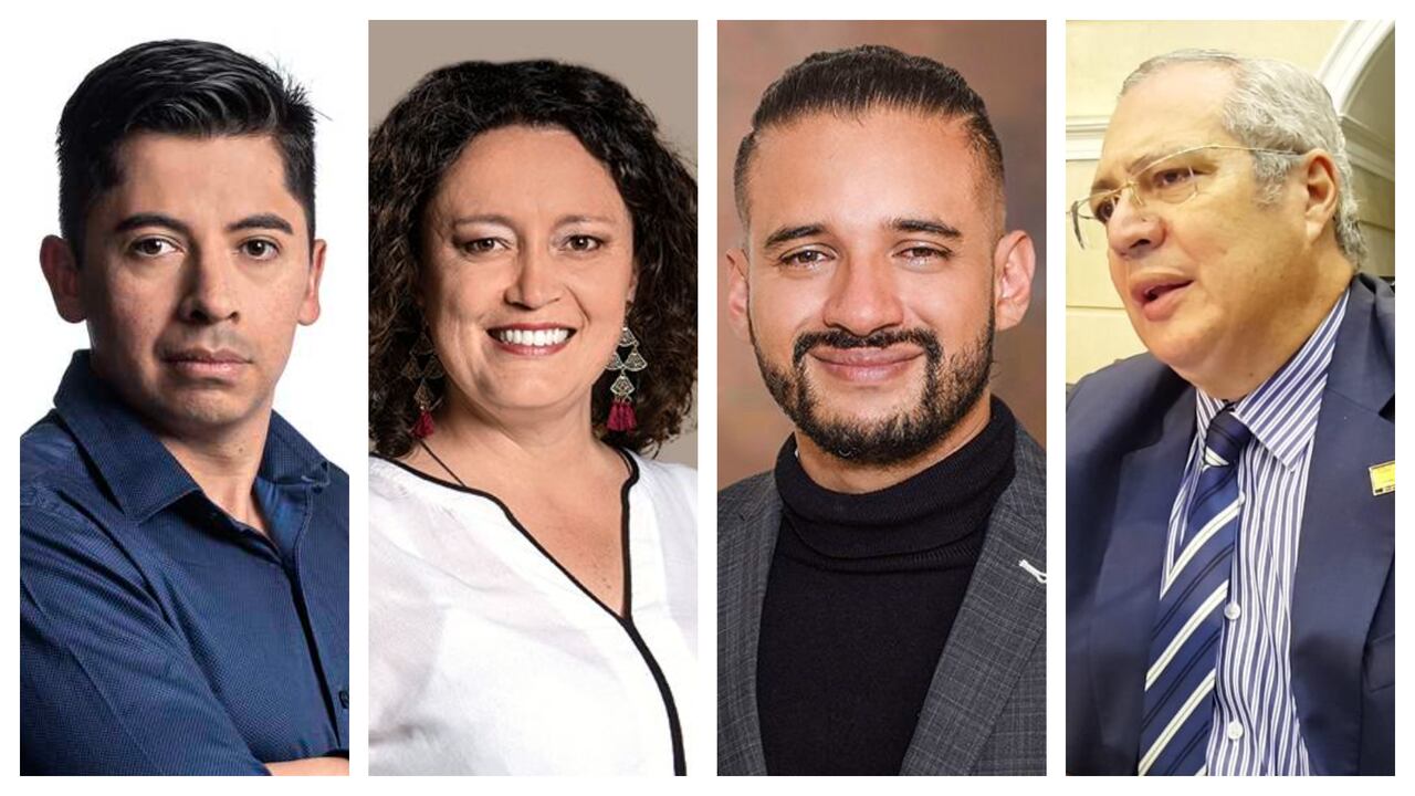 De izquierda a derecha los senadores de la Alianza Verde: Ariel Ávila, Angélica Lozano, Inti Asprilla e Iván Name.