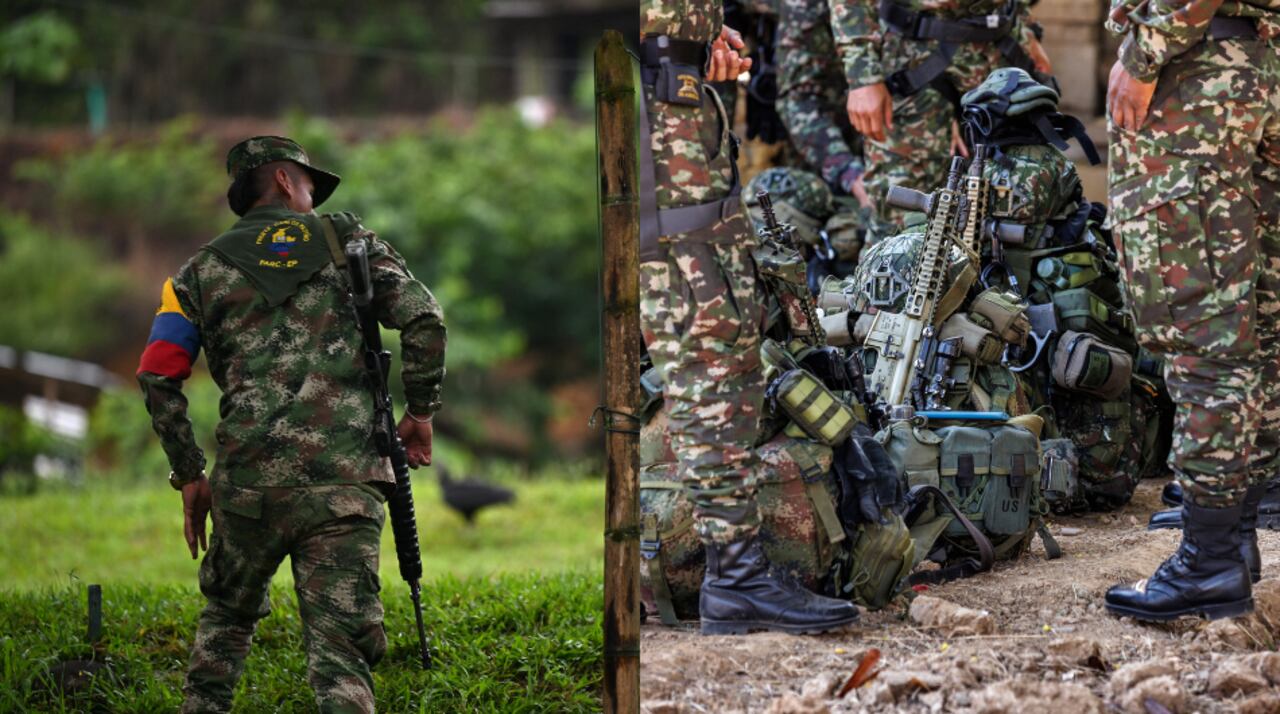 Imagen de referencia de las disidencias de las Farc y el Ejército.