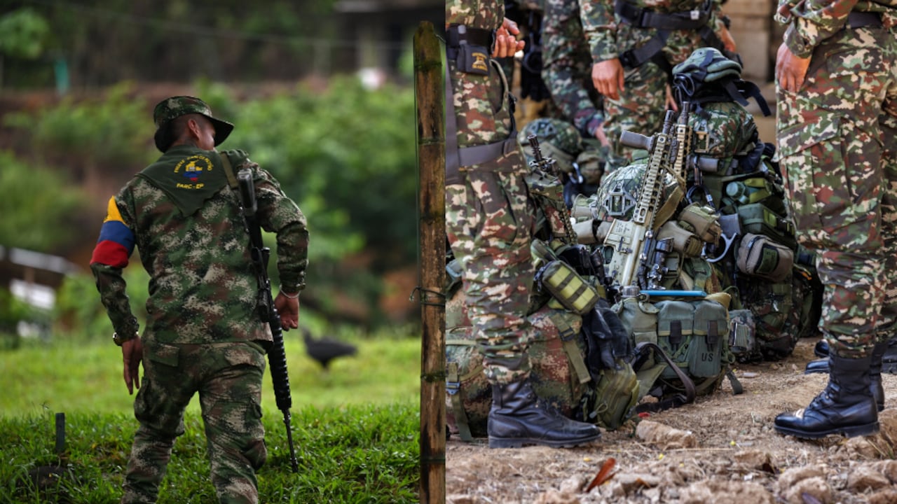 Imagen de referencia de las disidencias de las Farc y el Ejército.