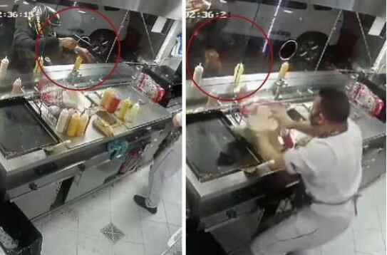 Atraco en un local de perros calientes en Bogotá dejó un empleado herido.