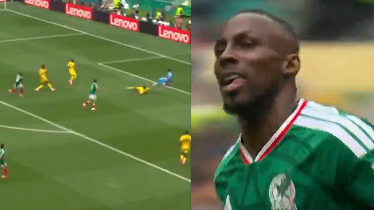 Julián Quiñones celebró su primer gol a los 9 minutos de partido.