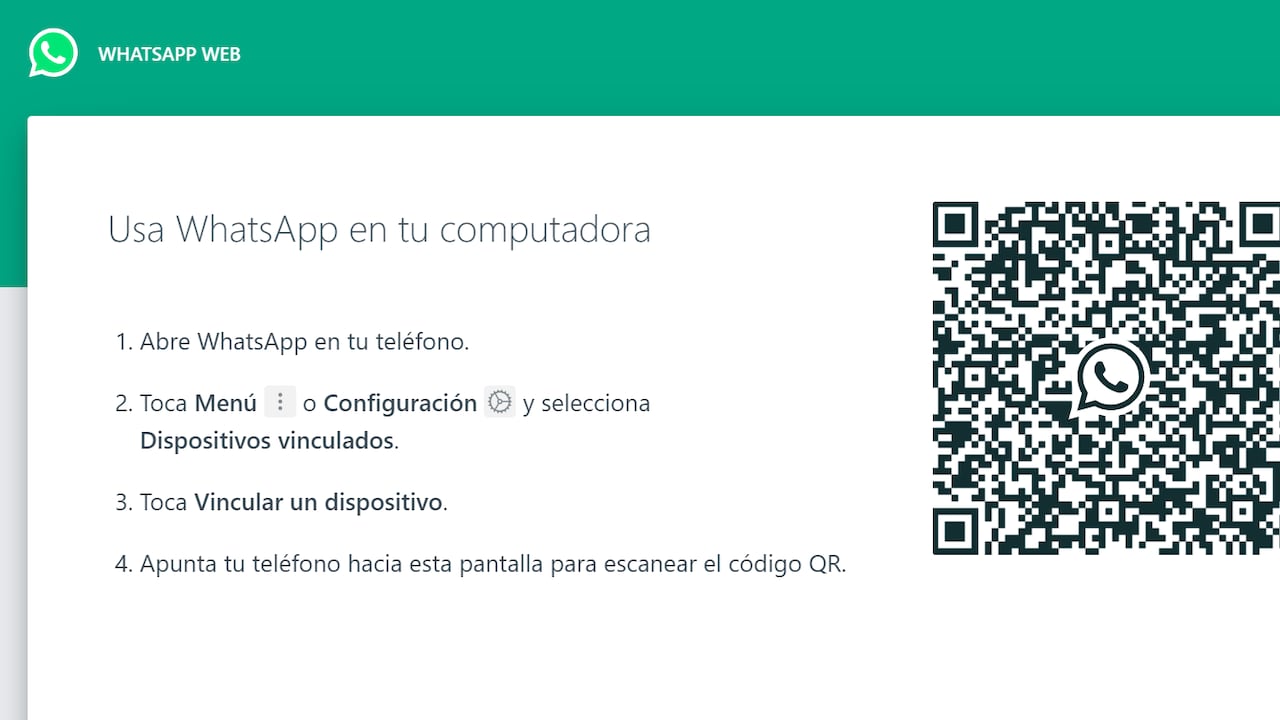 Código de WhatsApp Web que permite vincular