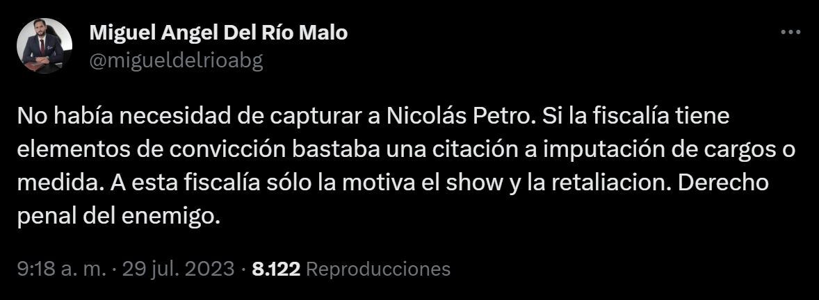 Reacciones Captura Nicolás Petro