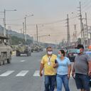 Fuerzas de seguridad ecuatorianas patrullando después de un motín carcelario.