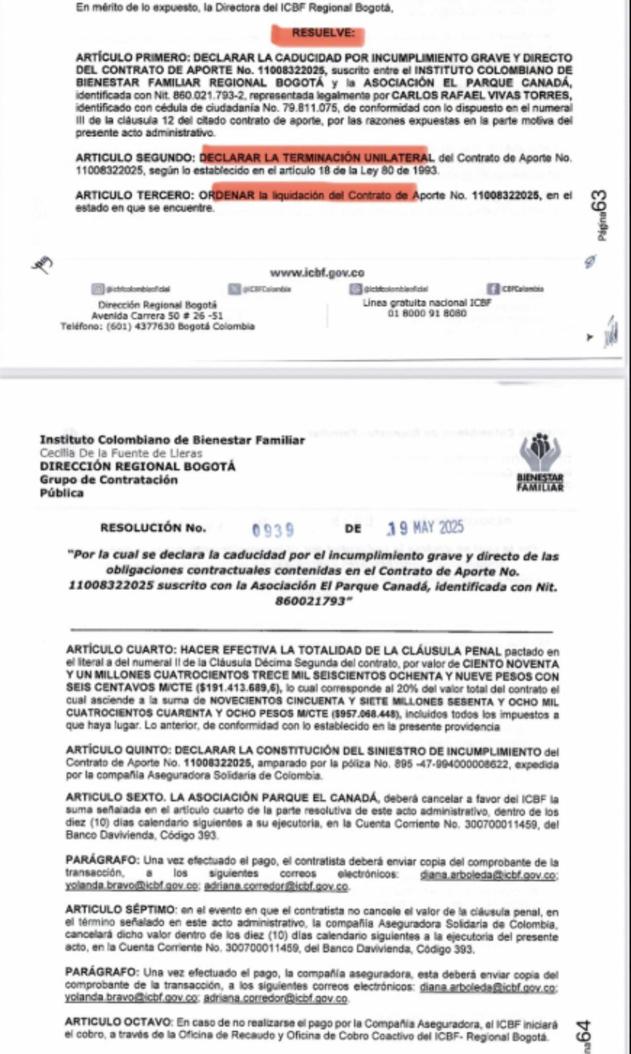 Documento del ICBF