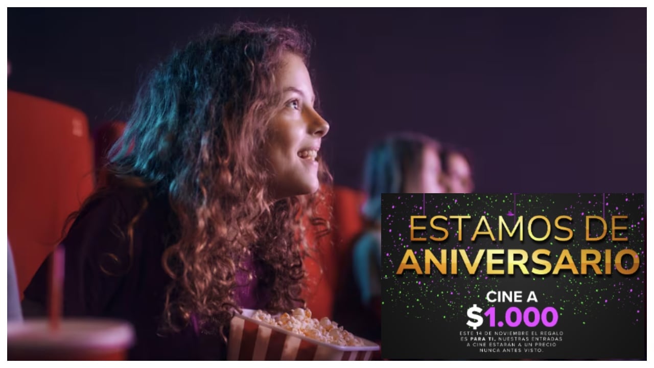 Importante cine venderá boletas a $1.000