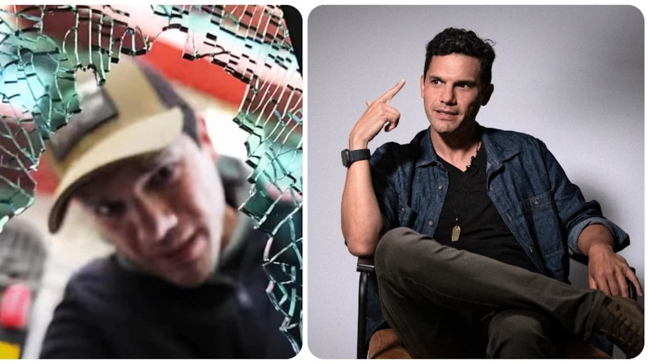 Momento del robo a Planeta Juan en Barcelona, España.