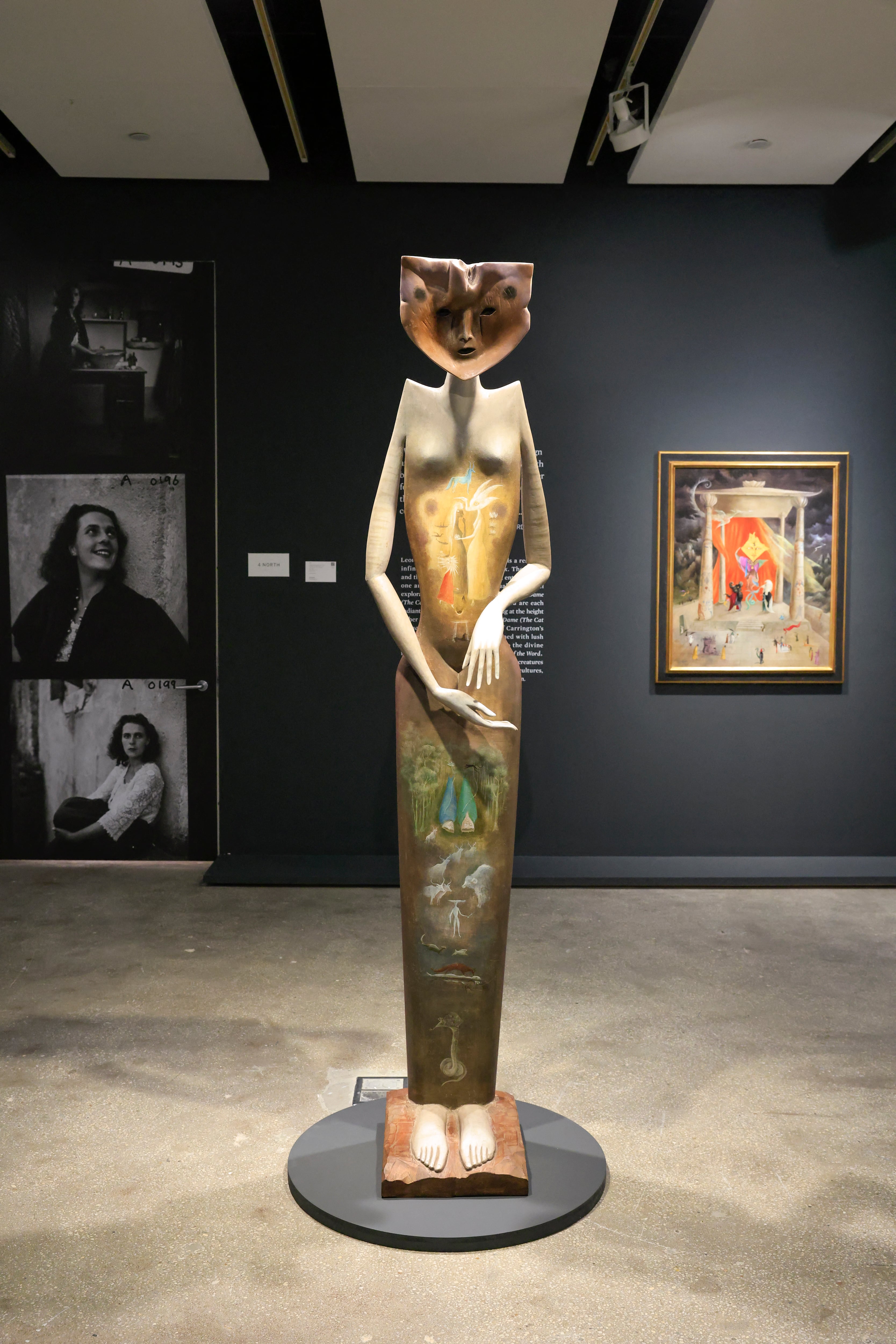 Leonora Carrington's sculpture La Grande Dame is on display during a media preview at Sotheby's in New York, on November 8, 2024.