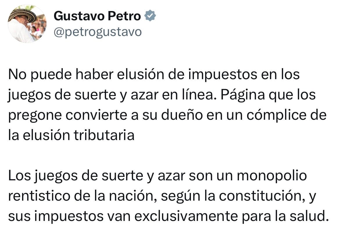Mensaje presidente Gustavo Petro