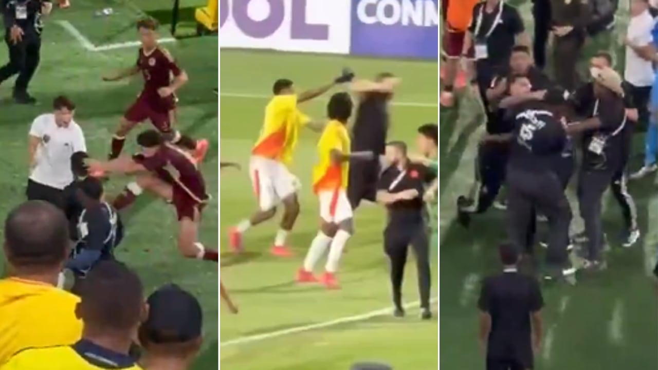 Semifinal del Sudamericano Sub-17 entre Colombia y Venezuela acabó en gresca