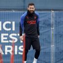 Soccer Football - Coupe de France - Paris St Germain Training - Ooredoo Training Centre, Saint-Germain-en-Laye, France - January 5, 2023 Paris St Germain's Lionel Messi during training REUTERS/Gonzalo Fuentes