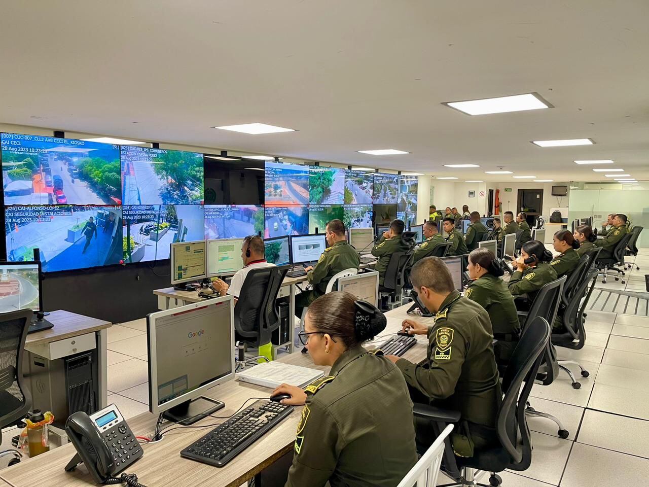 Desde el PMU, en Cúcuta, se monitorea el desarrollo de la jornada de protestas.