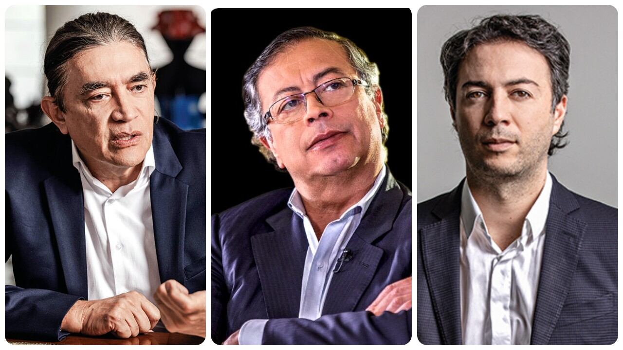 Gustavo Bolívar, Gustavo Petro y Daniel Quintero