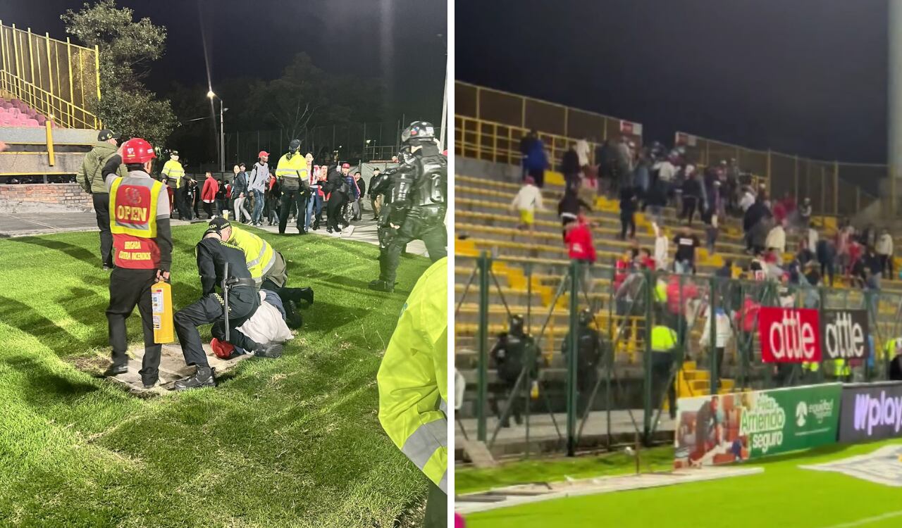 Hinchas del Junior fueron sancionados en Bogotá luego de los hechos bochornosos en el estadio de Techo