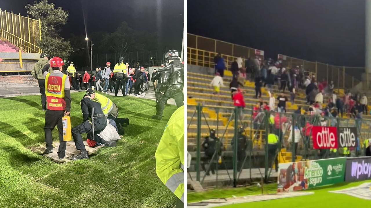 Hinchas del Junior fueron sancionados en Bogotá luego de los hechos bochornosos en el estadio de Techo.