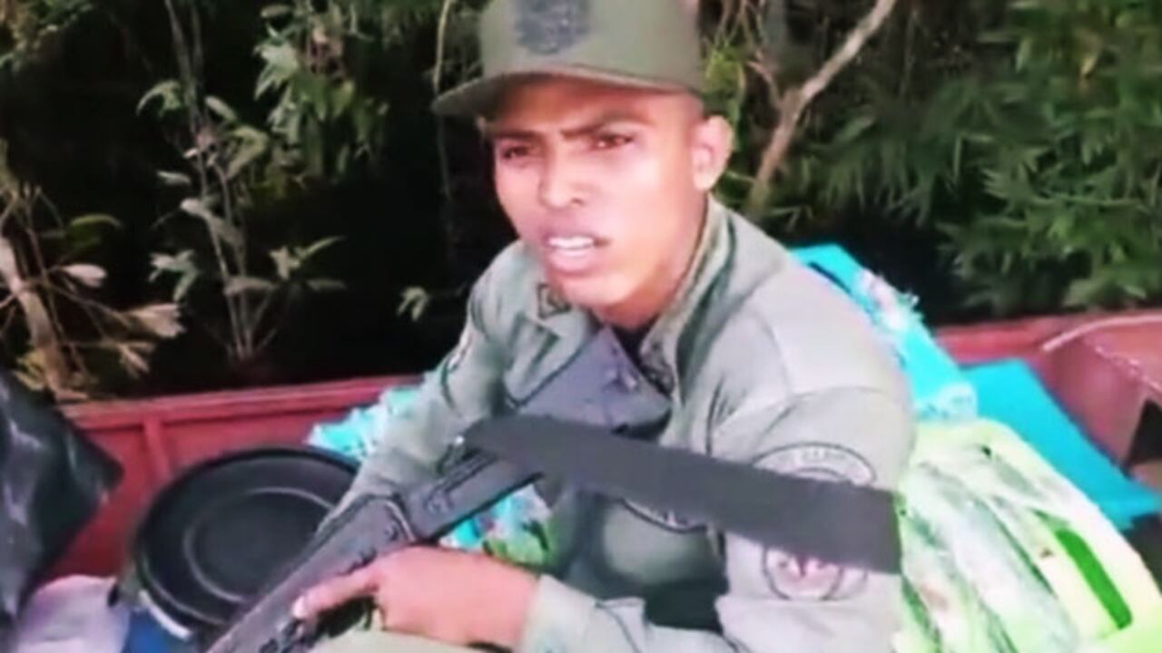 Militares venezolanos en frontera con Colombia