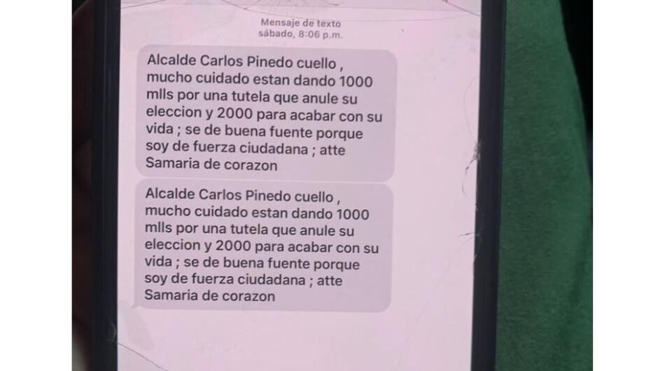 Alcalde electo de Santa Marta denuncia amenazas.
