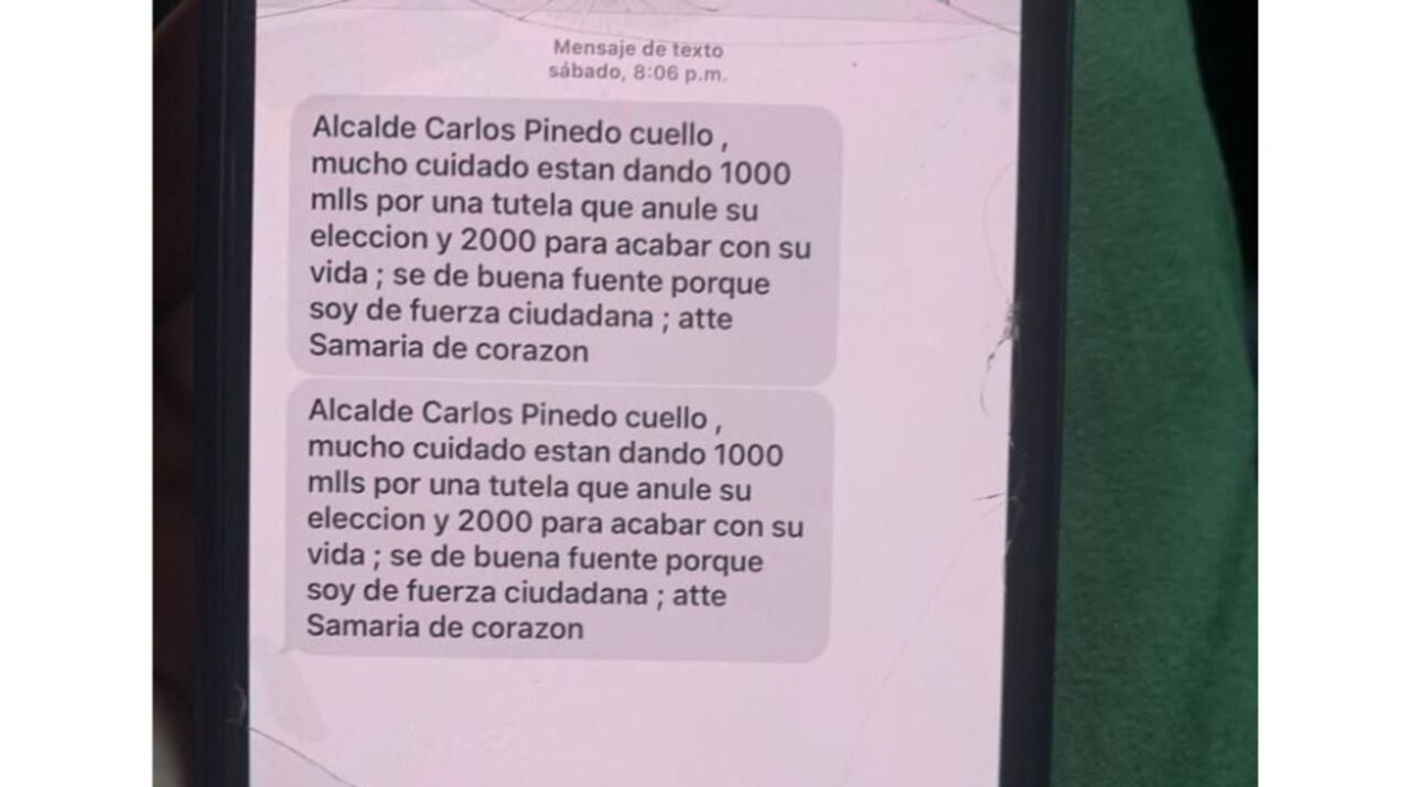 Alcalde electo de Santa Marta denuncia amenazas.