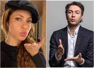 Shakira y el alcalde de Medellín, Daniel Quintero.