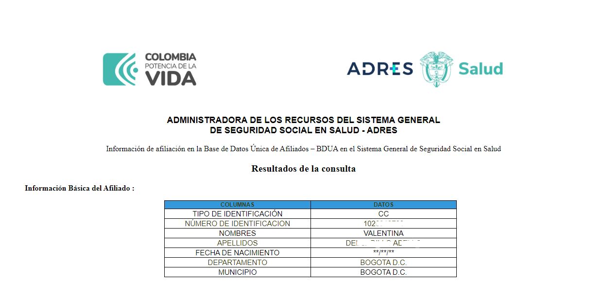 eps adres salud minsalud ministerio de salud