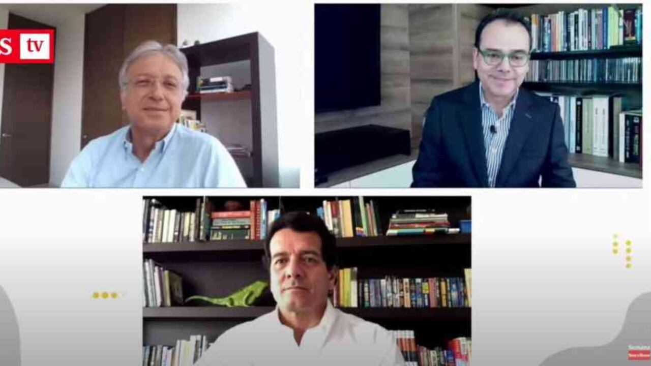 Los empresarios señalaron que la recuperación del empleo requiere un trabajo conjunto entre el sector público y privado. En la foto arriba: Gonzalo Pérez, presidente del Grupo Sura y Carlos Enrique Rodríguez, director de Dinero. Abajo: Felipe Bayón, presidente de Ecopetrol.