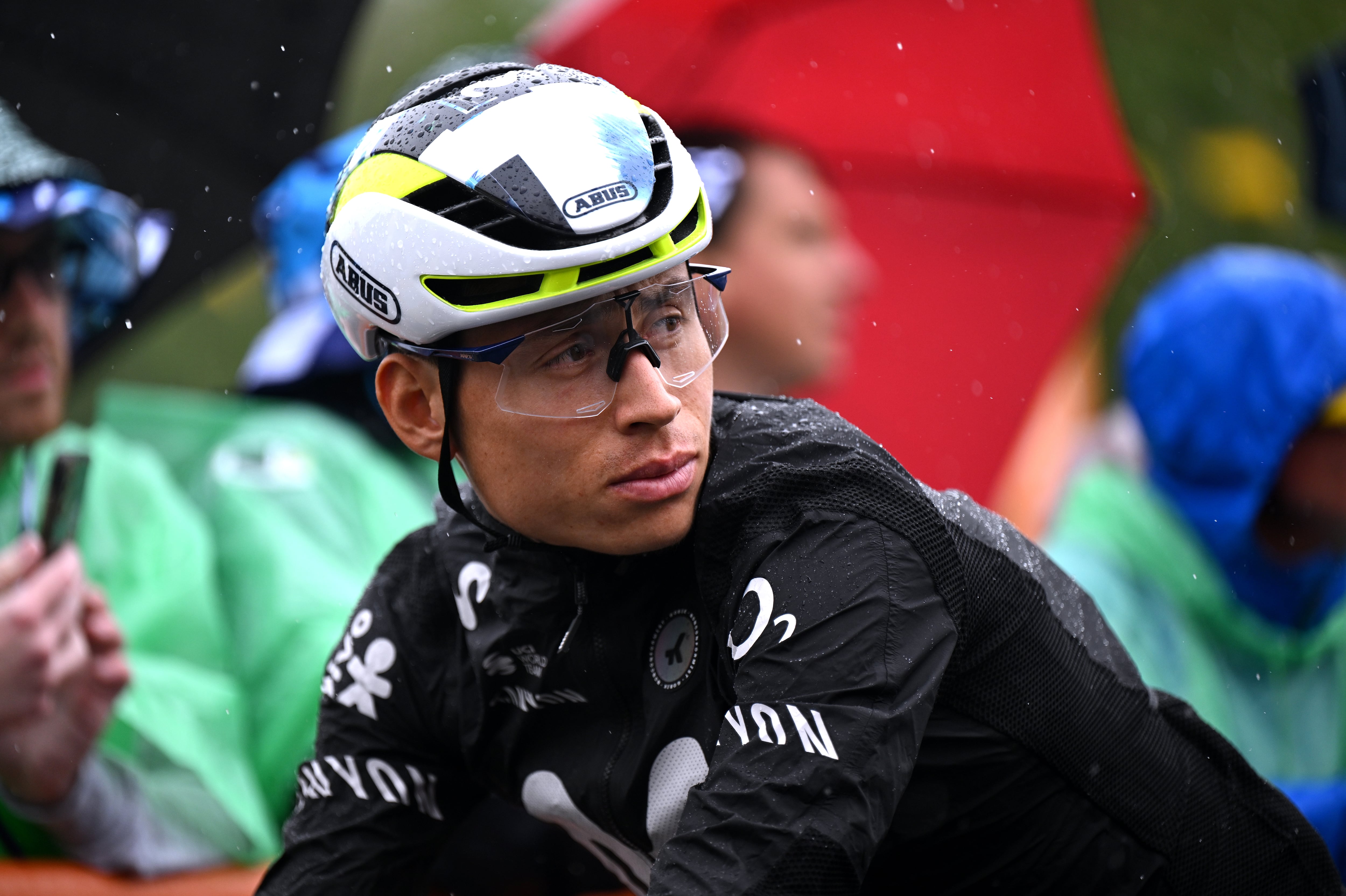 LAUWIN-PLANQUE - JULY 06: Einer Rubio of Colombia and Team Movistar prior to the 112th Tour de France 2025, Stage 2 a 209.1km stage from Lauwin-Planque to Boulogne-sur-Mer / #UCIWT / on July 06, 2025 in Lauwin-Planque, France. (Photo by Tim de Waele/Getty Images)