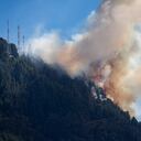 Incendio forestal en los cerros orientales en Bogotá