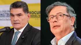 Procurador Gregorio Eljach y el expresidente Gustavo Petro.