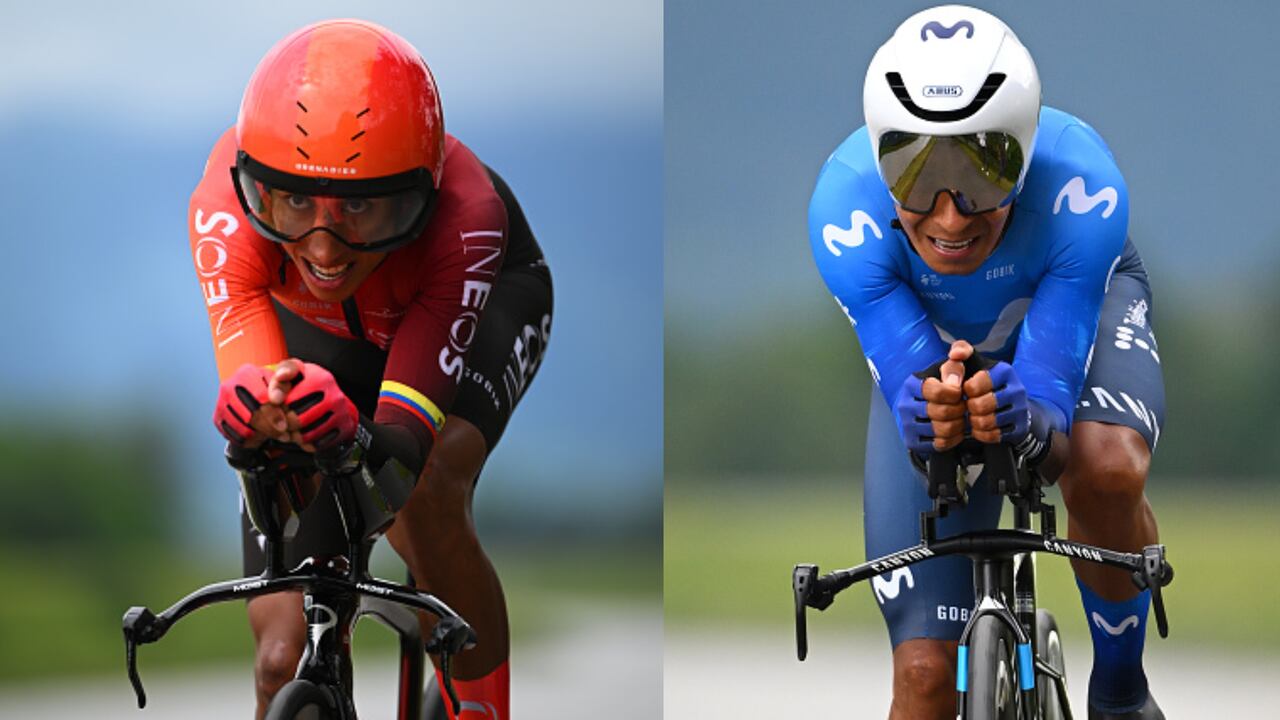 Egan Bernal y Nairo Quintana en la Vuelta a Suiza.