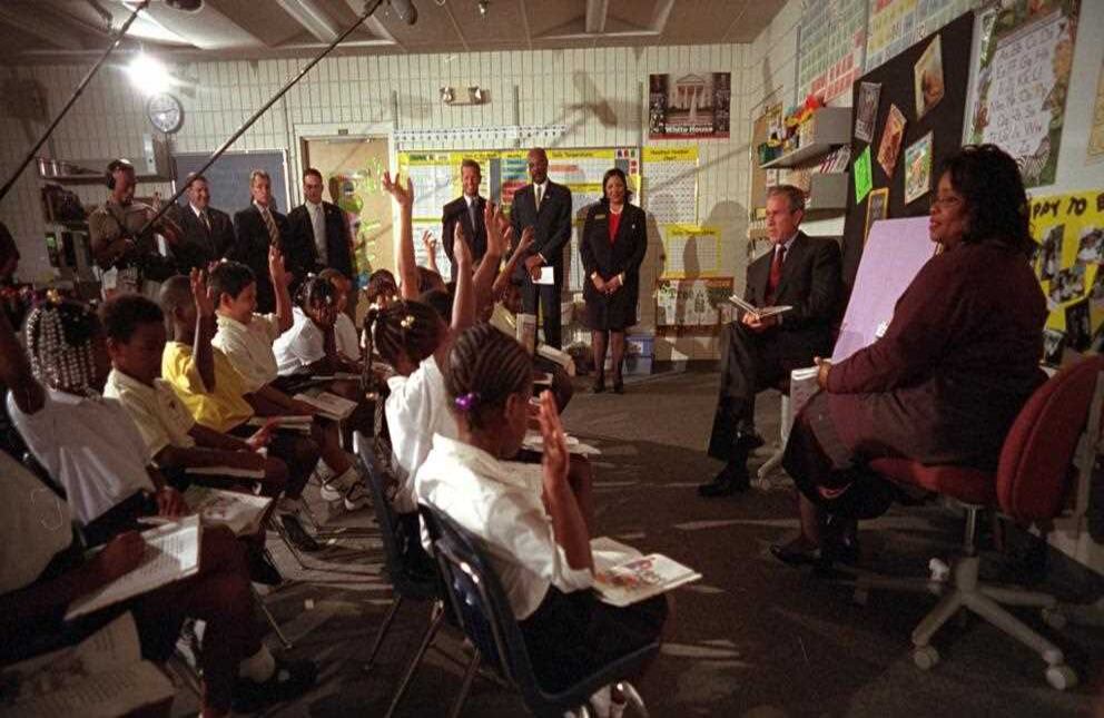 El día de los ataques del 11 S, George Bush se encontraba en el Emma E. Booker Elementary School in Sarasota, Florida /  Foto: Eric Draper